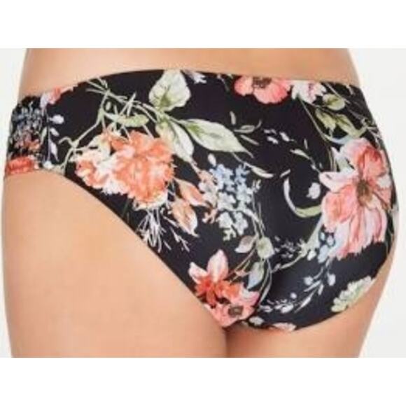 Becca Plus Size Black Floral Swimsuit Bikini Bottoms Size 2X NWT - Picture 4 of 4